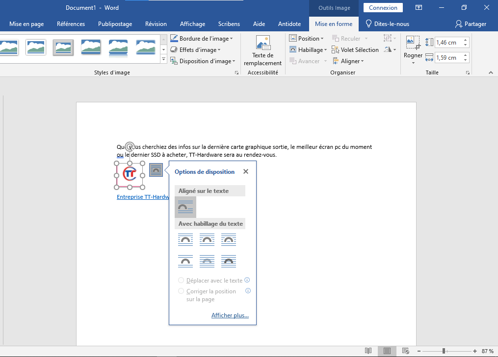 Signature électronique sur Outlook