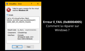 Cómo solucionar el error E_FAIL (0x80004005) de VirtualBox en Windows ...