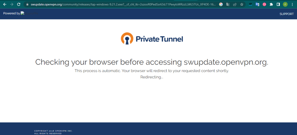 Download het installatiebestand van het Private Tunnel-stuurprogramma