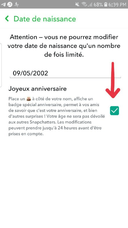 Joyeux anniversaire snapchat