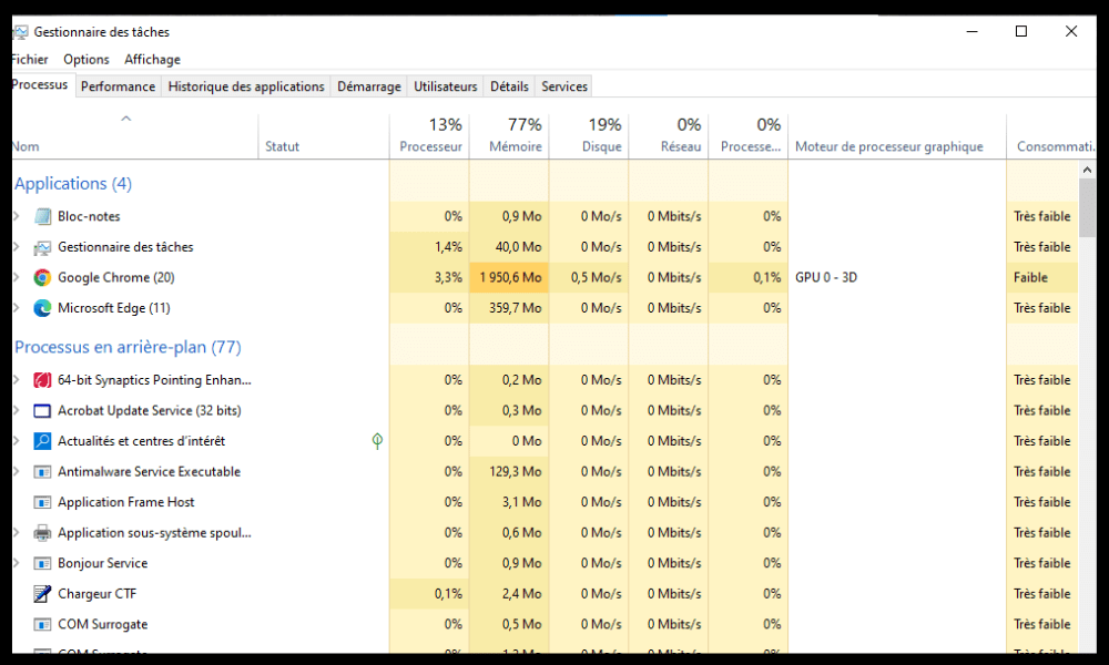 Usando o Gerenciador de Tarefas 