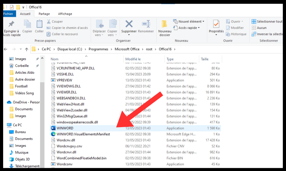 How to recognize the real winword.exe file?