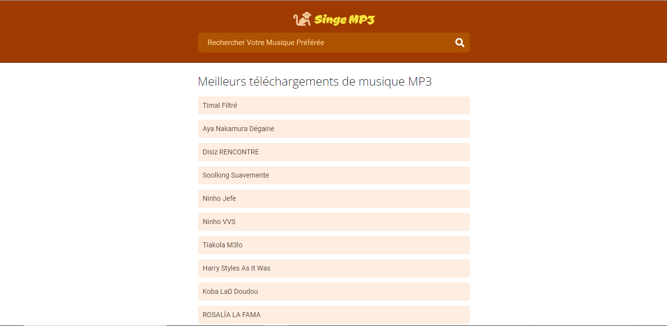 Singe mp3 nouvelle adresse mise à jour 26 février 2025