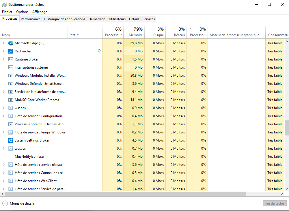 Registerkarte „Prozesse“ im Task-Manager