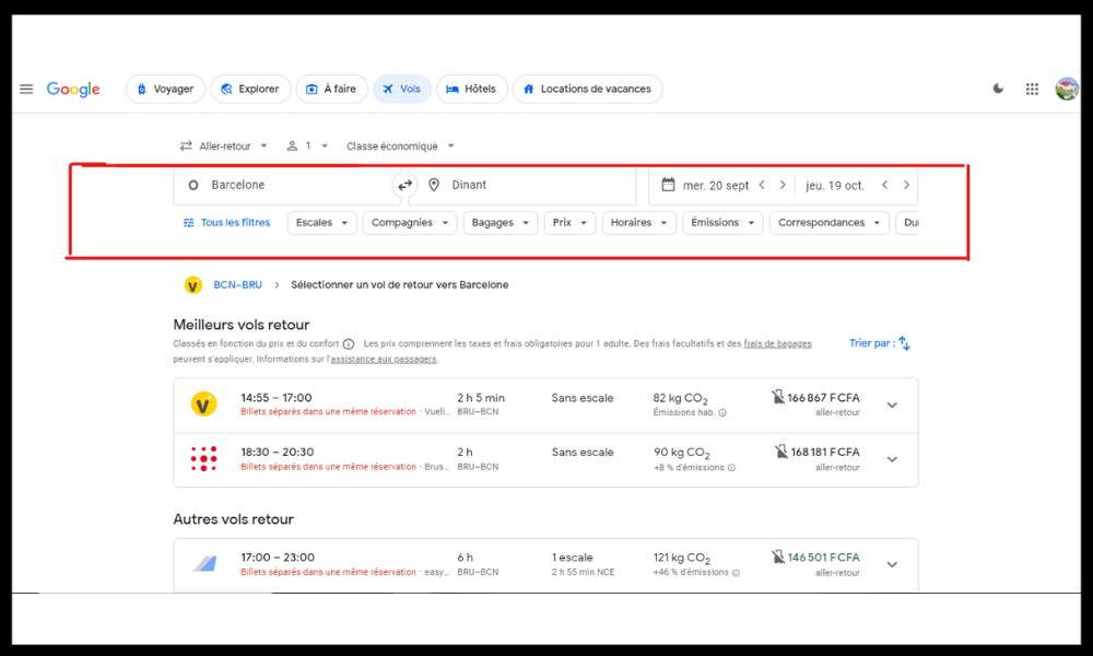 How to use the price calendar on Google Flights?