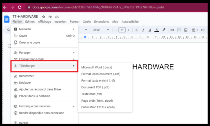 Comment créer une page de garde Google Docs
