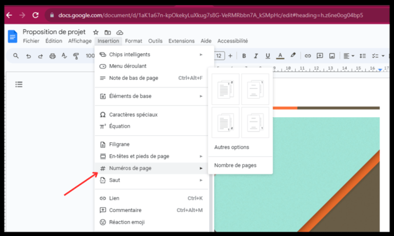 Comment créer une page de garde Google Docs